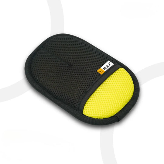 Mini-sized grooming glove for pets, perfect for quick touch-ups and travel