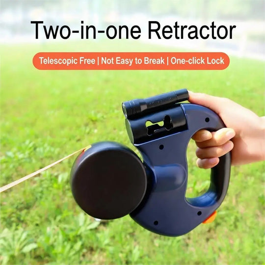 Adjustable dual leash with ergonomic handle for comfortable control