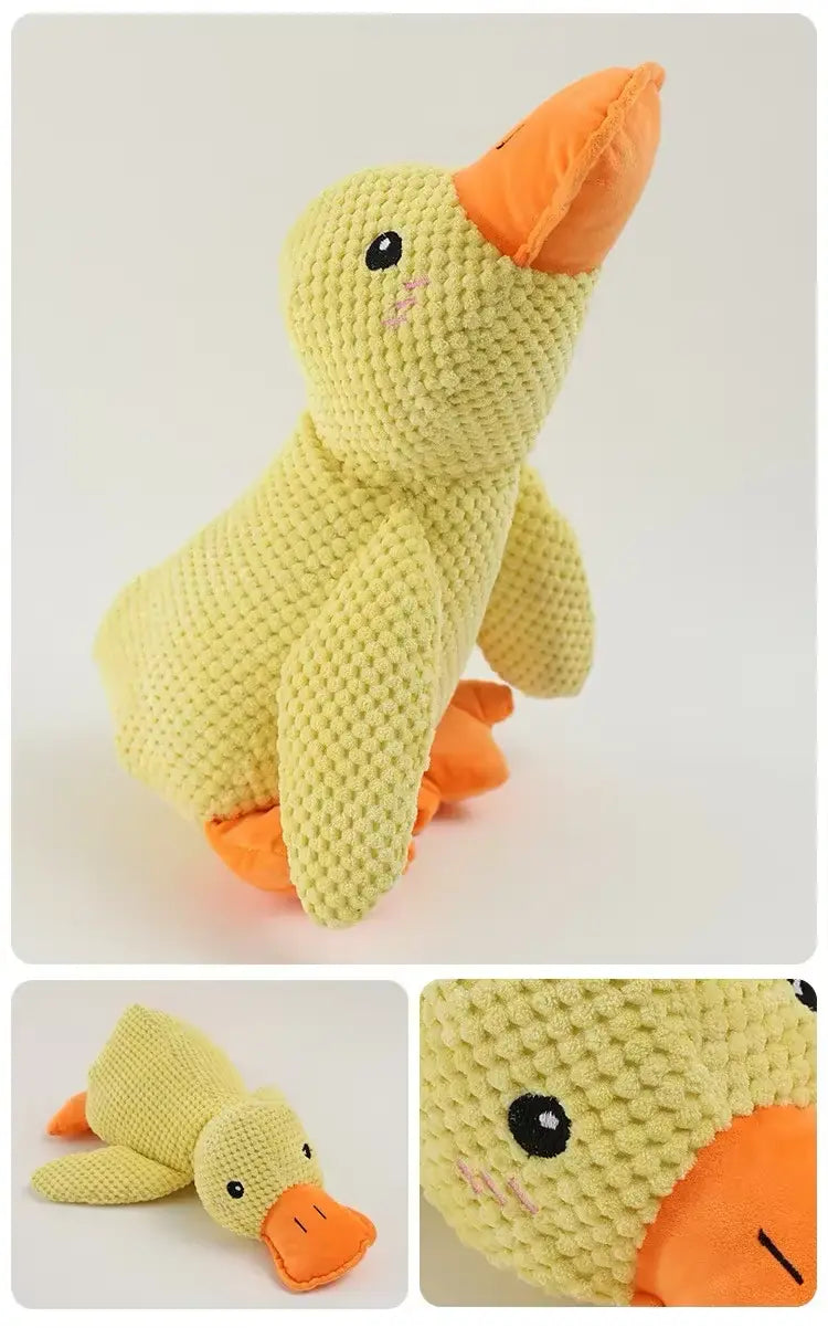 Stress-relieving duck chew toy 