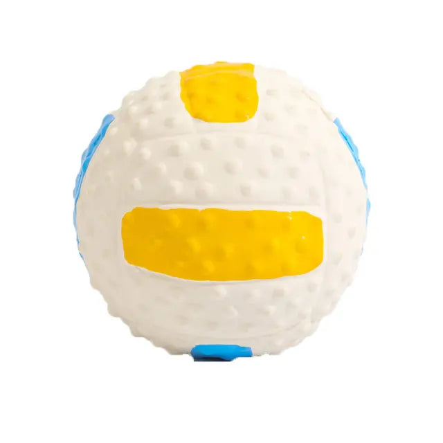 Interactive squeaky dog ball for fetch and chew