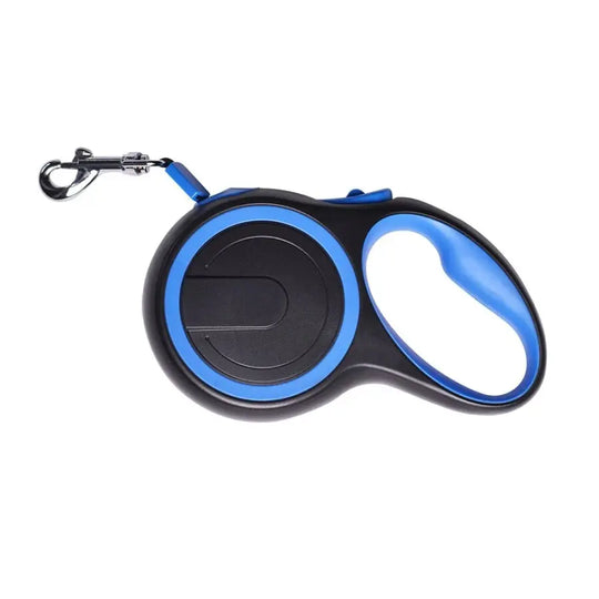 Durable retractable dog leash featuring automatic extension and retraction.

