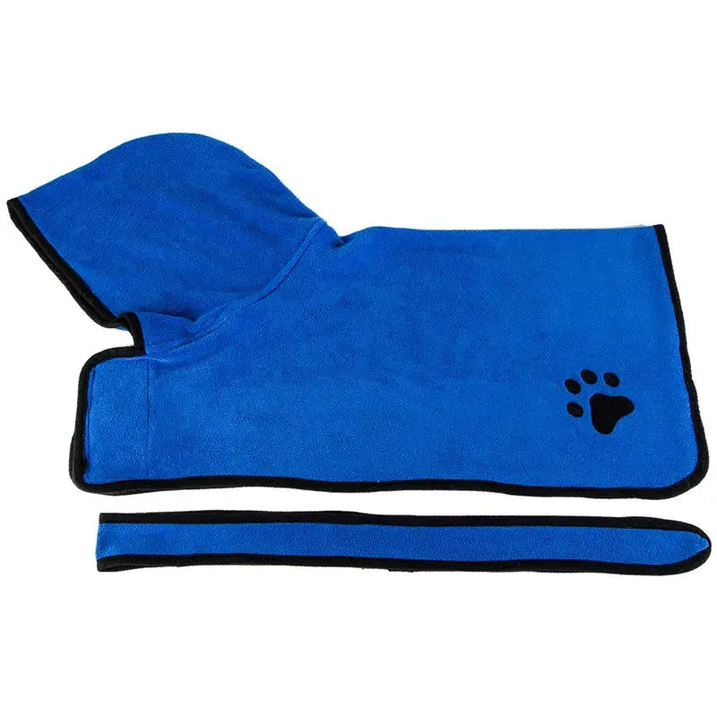Cozy bathrobe for dogs after a bath#color_blue
