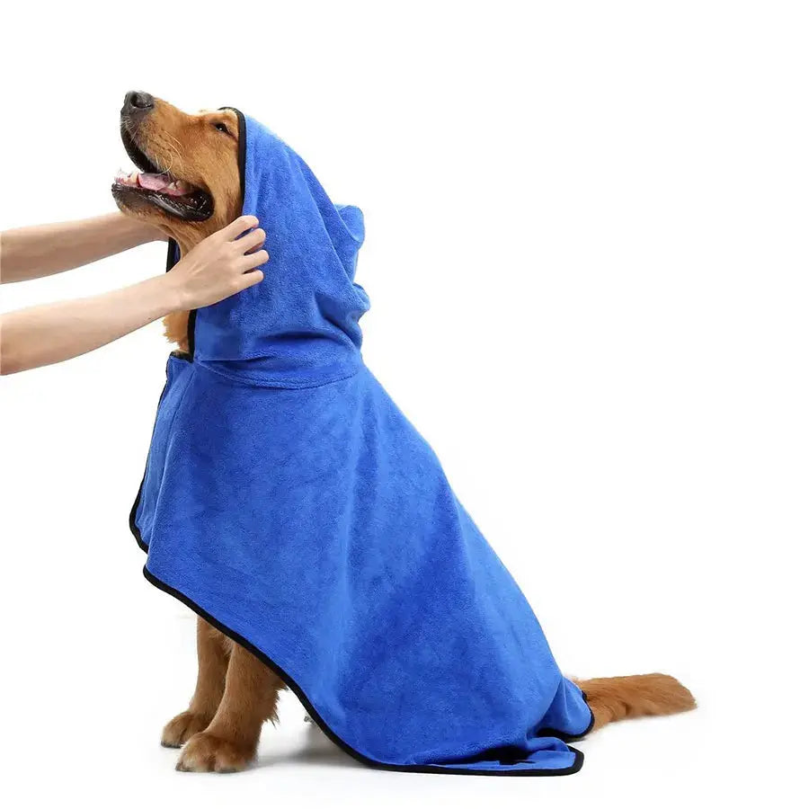 Bathrobe for dogs with Velcro closure

