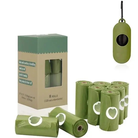 Eco pet waste bags with dispenser


