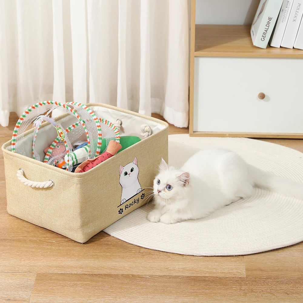 Personalized Pet Toy Basket