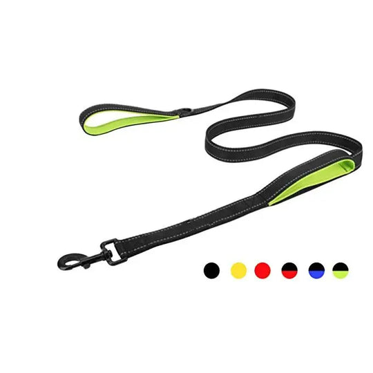 Pet leash with two handles for superior control in any situation.

