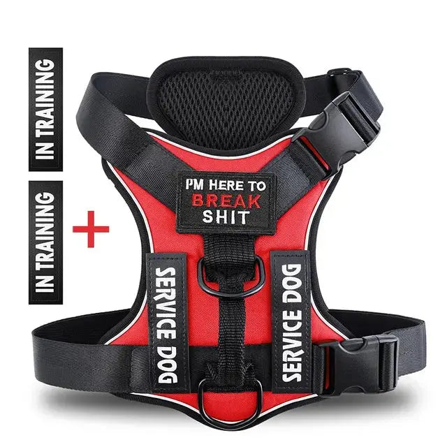 Camouflage tactical harness with Velcro ID panel

