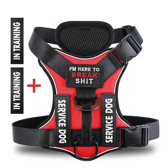 Camouflage tactical harness with Velcro ID panel

