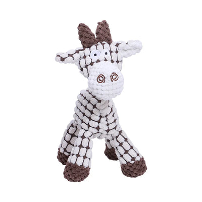 Chew toy with squeaker and crinkle sounds

